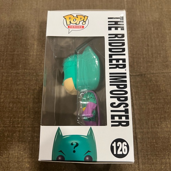 NWT Riddler Imposter #126 DC Super Heroes Funko POP! Rare & Vaulted Figure - Picture 6 of 7